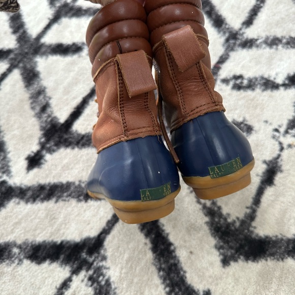 Ralph Lauren Women's Brown and Blue Winter & Rain Boots - Picture 2 of 2